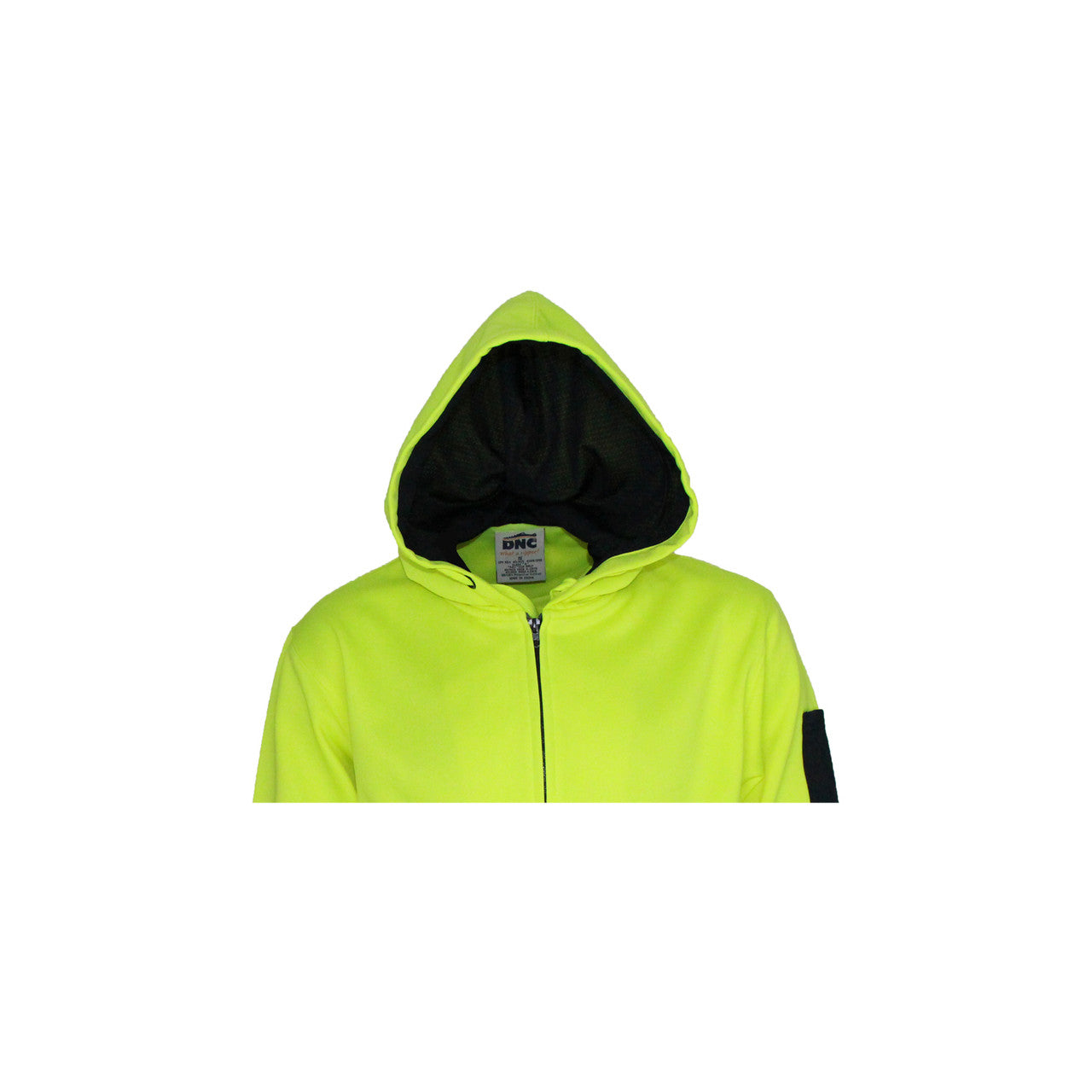 DNC Hivis 2 tone full zip super fleecy hoodie with CSR R/tape 3788