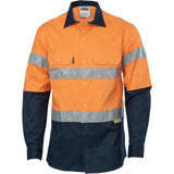 DNC HiVis two tone drill shirts with 3M8906 R/Tape - long sleeve 3736