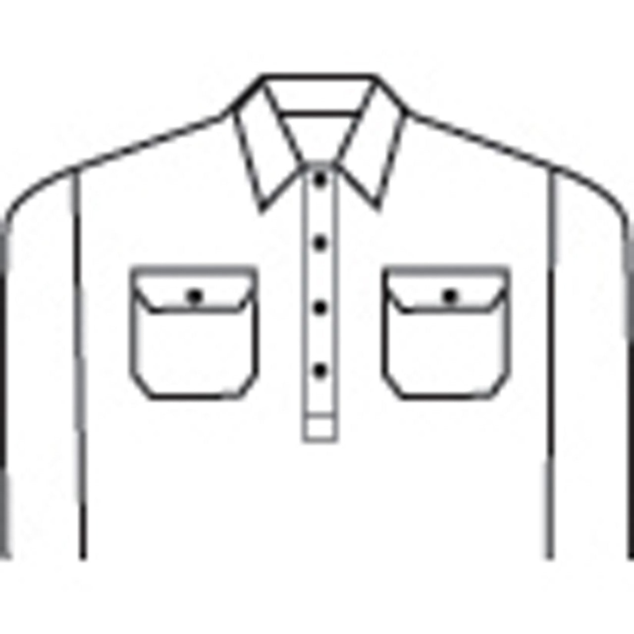 DNC HiVis Two Tone Closed Front Cotton Shirt with 3M R/Tape 3849