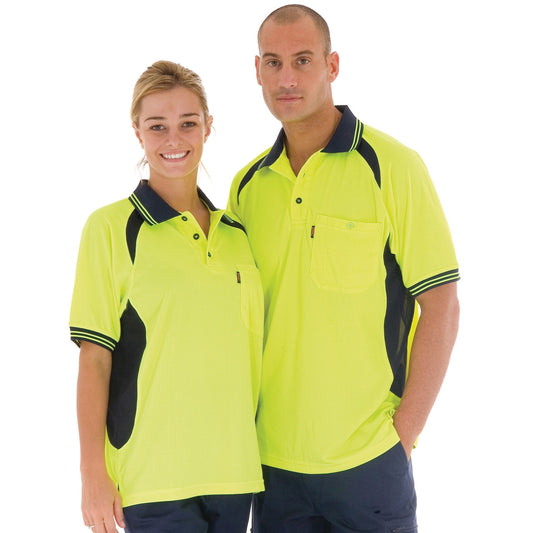 DNC Cool-Breeze Contrast Mesh Polo - short sleeve 3901