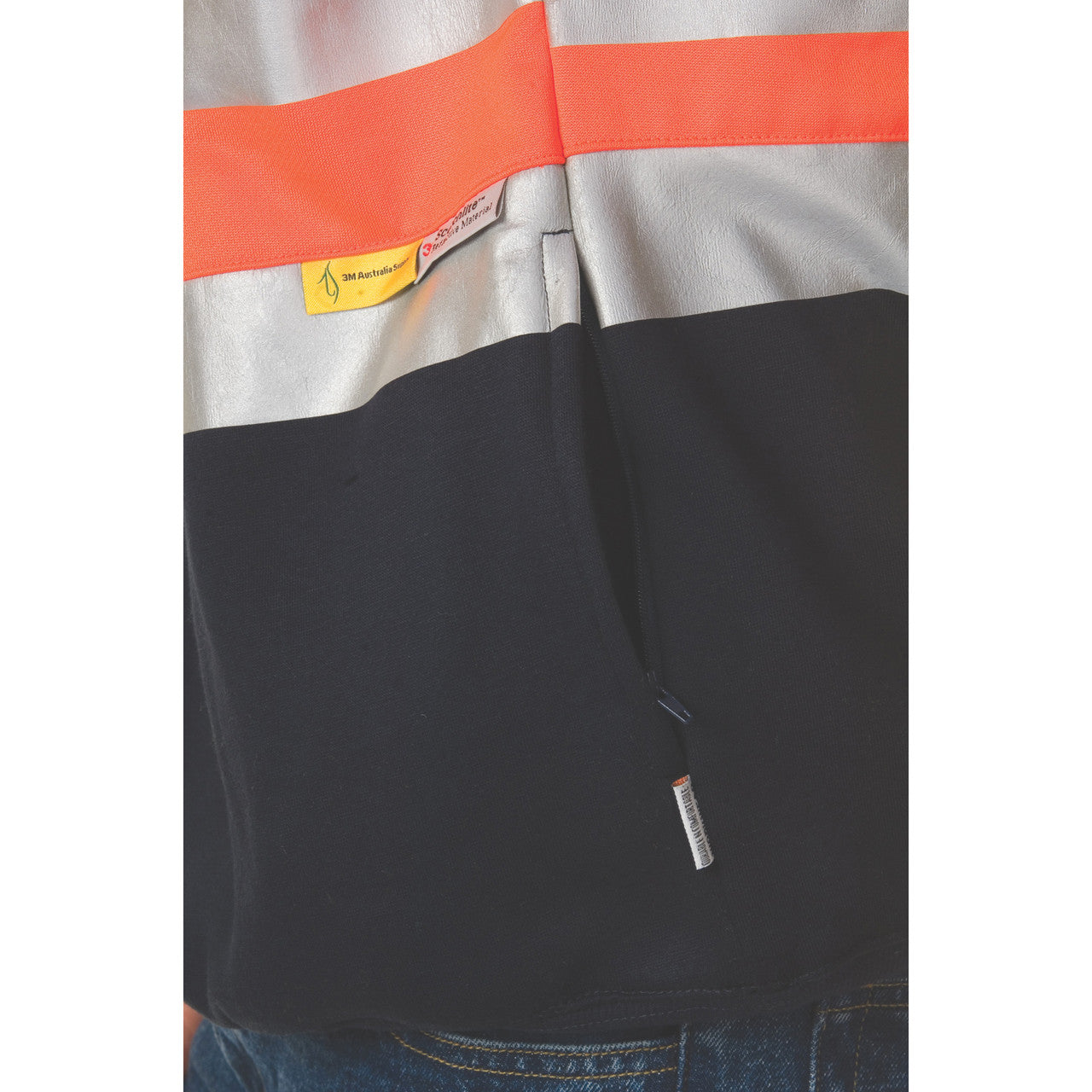 DNC HiVis Two Tone 1/2 Zip Cotton Fleecy Windcheater with 3M R/Tape 3925