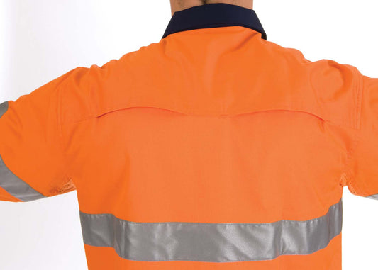 DNC HiVis 3 Way Cool-Breeze Cotton Shirt with CSR/Tape - Long sleeve 3948