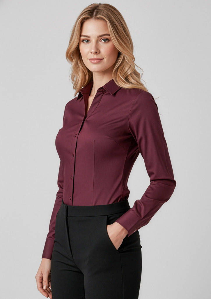BIZ CORPORATES Womens Hudson Long Sleeve Shirt 40310