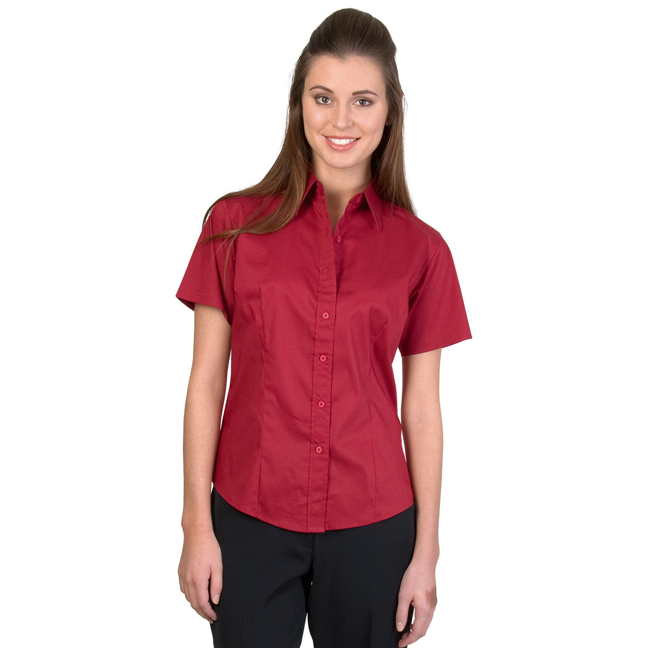 DNC Ladies Premier Stretch Poplin Business Shirts - Short Sleeve 4231