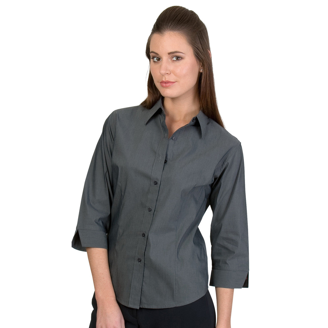 DNC Ladies Premier Stretch Poplin Business Shirts - 3/4 Sleeve 4232