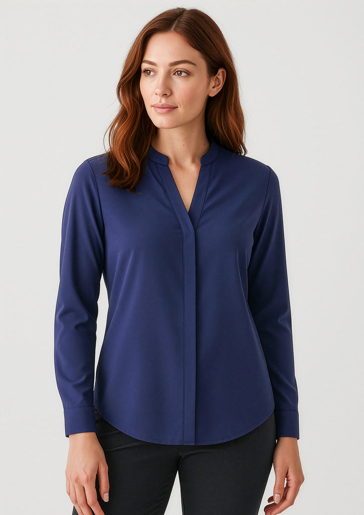 BIZ CORPORATES Womens Juliette Long Sleeve Blouse 44210