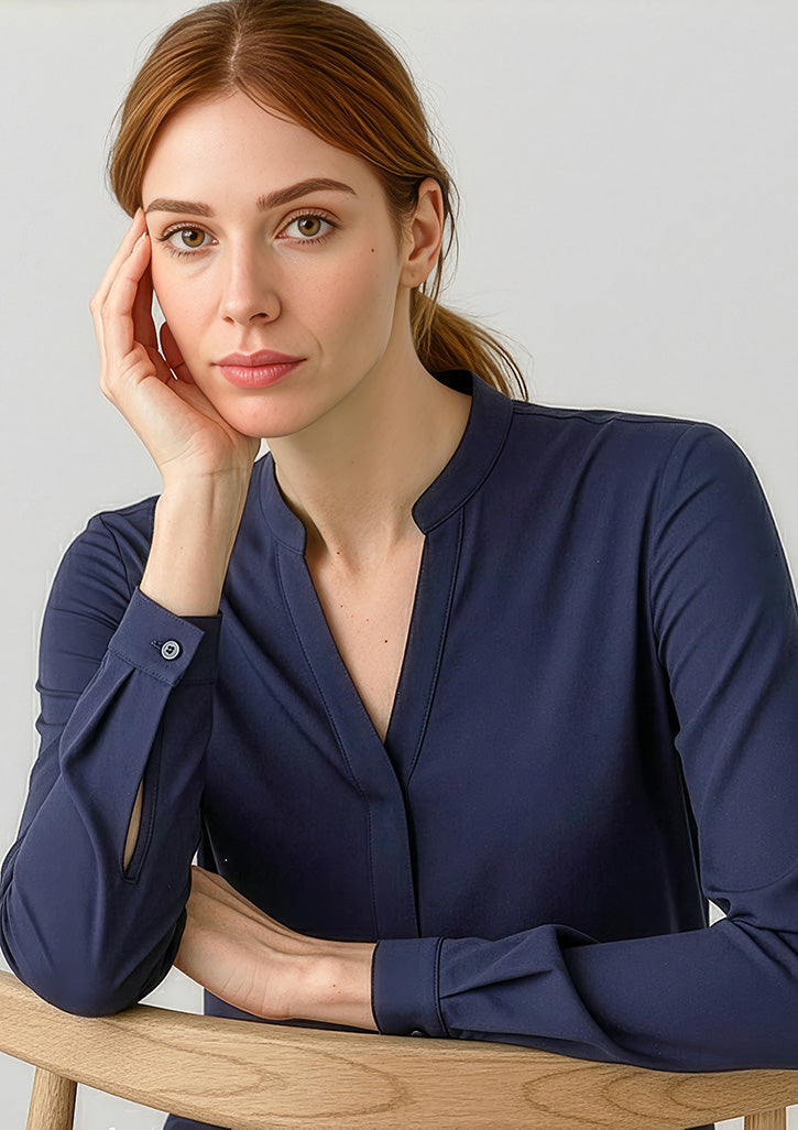 BIZ CORPORATES Womens Juliette Long Sleeve Blouse 44210