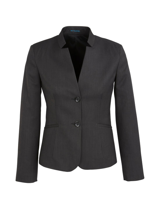 BIZ CORPORATES Womens Cool Stretch Short Jacket with Reverse Lapel 60113 Clearance