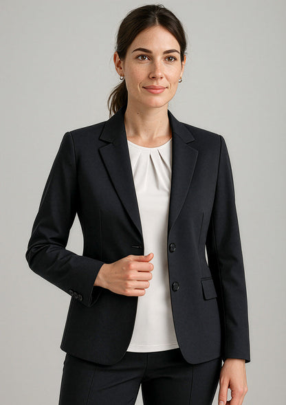 BIZ CORPORATES Womens Comfort Wool Stretch Longline Jacket 64012