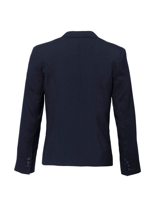 BIZ CORPORATES Womens Comfort Wool Stretch Short Jacket with Reverse Lapel 64013