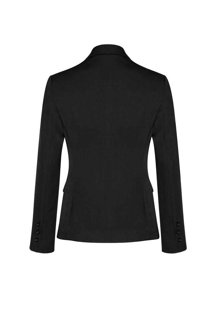 BIZ CORPORATES Womens Comfort Wool Stretch 2 Button Mid Length Jacket 64019