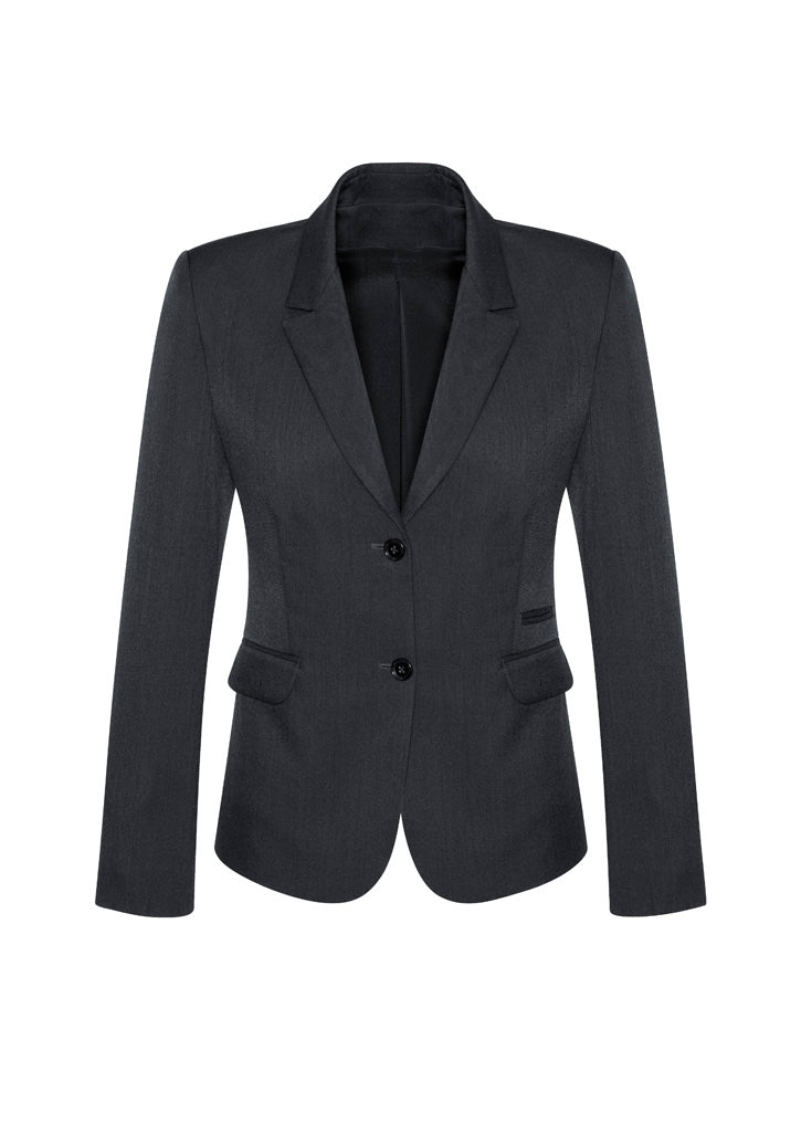 BIZ CORPORATES Womens Comfort Wool Stretch 2 Button Mid Length Jacket 64019