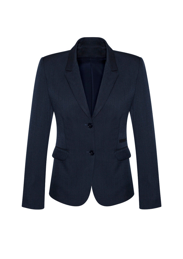 BIZ CORPORATES Womens Comfort Wool Stretch 2 Button Mid Length Jacket 64019