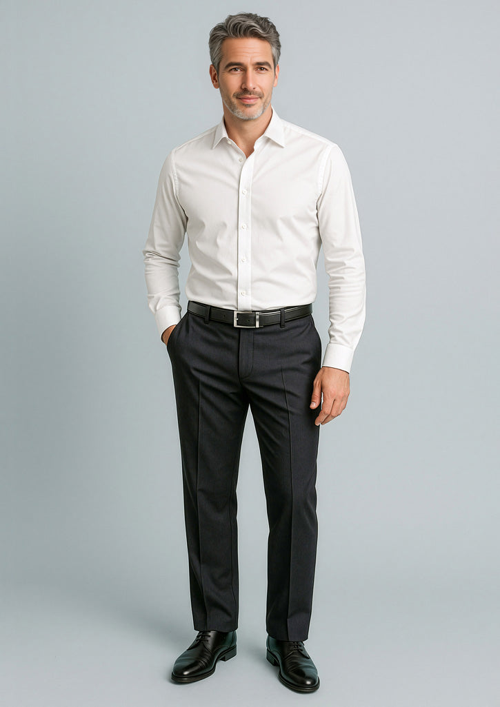BIZ CORPORATES Mens Cool Stretch Adjustable Waist Pant (Stout) 70114S