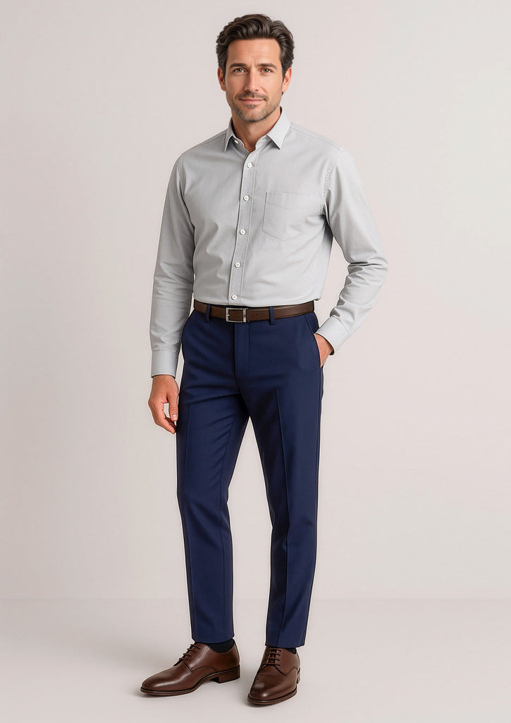 BIZ CORPORATES Mens Siena Slim Fit Flat Front Pant (Regular) 70716R