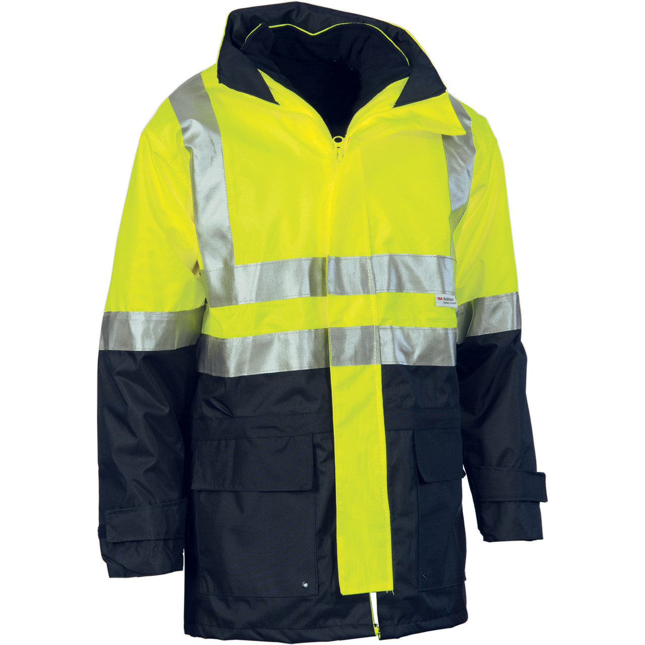 DNC 4 in 1 HiVis Two Tone Breathable Jacket with Vest and 3M R/Tape 3864