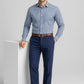 BIZ CORPORATES Mens Comfort Wool Stretch Flat Front Pant 74012