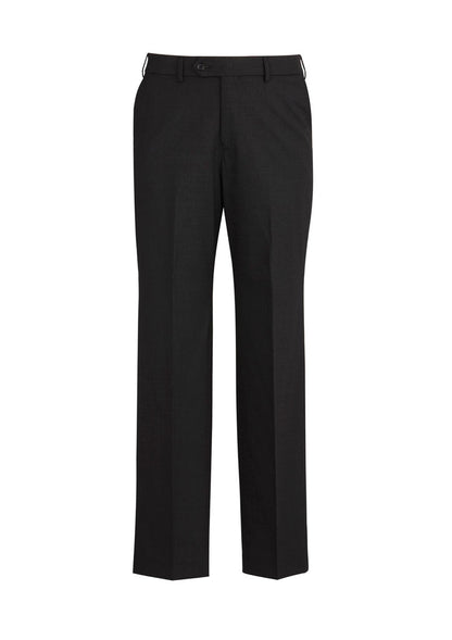 BIZ CORPORATES Mens Comfort Wool Stretch Flat Front Pant 74012