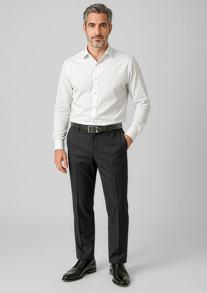 BIZ CORPORATES Mens Comfort Wool Stretch Adjustable Waist Pant 74014