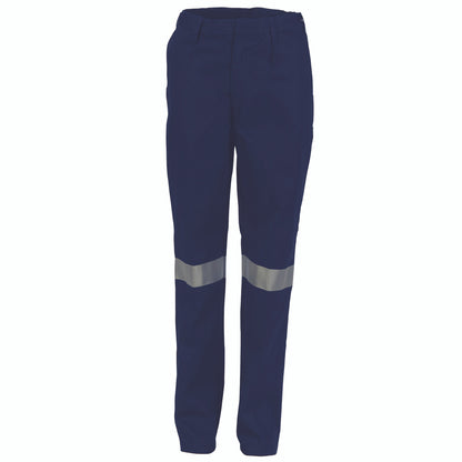 DNC Ladies Cotton Drill Pants With 3M Reflective Tape 3328