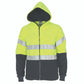 DNC Hivis full zip polar fleece hoodie with CSR R/tape 3926