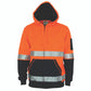 DNC Hivis 2 tone full zip super fleecy hoodie with CSR R/tape 3788