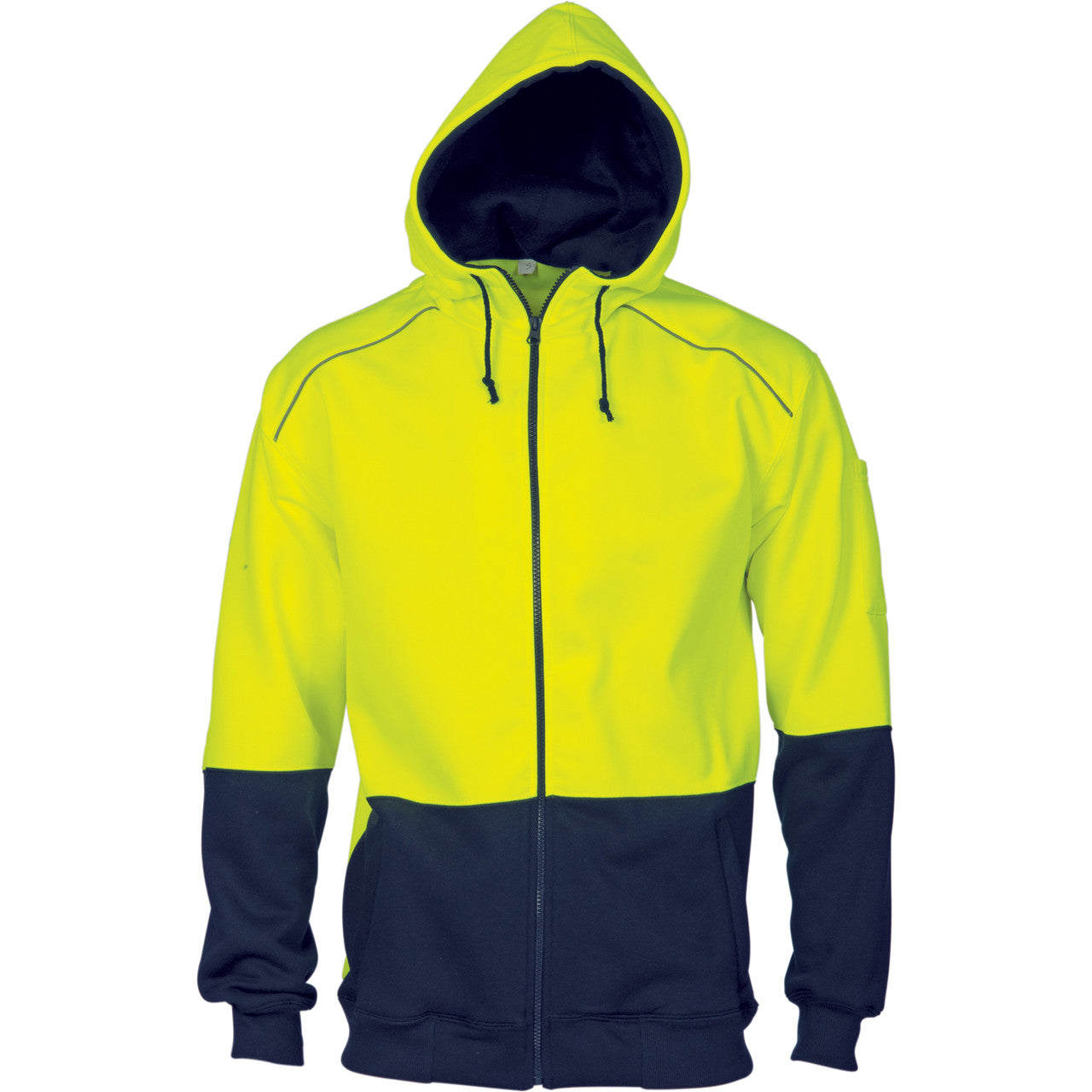 DNC HiVis Contrast Piping Fleecy Hoodie 3728