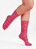 INAURA Pink Unisex Happy Feet Comfort Socks CCS250U