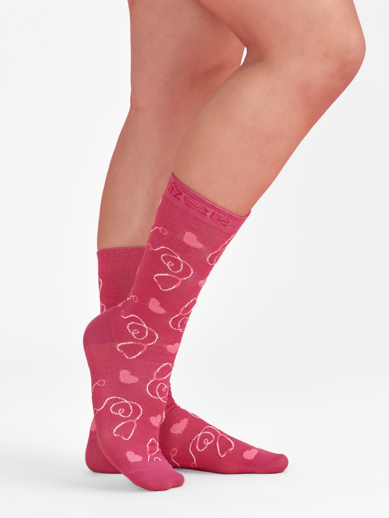 INAURA Pink Unisex Happy Feet Comfort Socks CCS250U