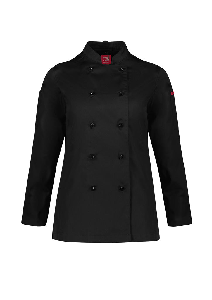BIZ COLLECTION Womens Al Dente Long Sleeve Chef Jacket CH230LL Clearance