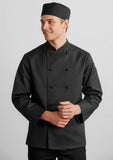 BIZ COLLECTION Mens Al Dente Long Sleeve Chef Jacket CH230ML