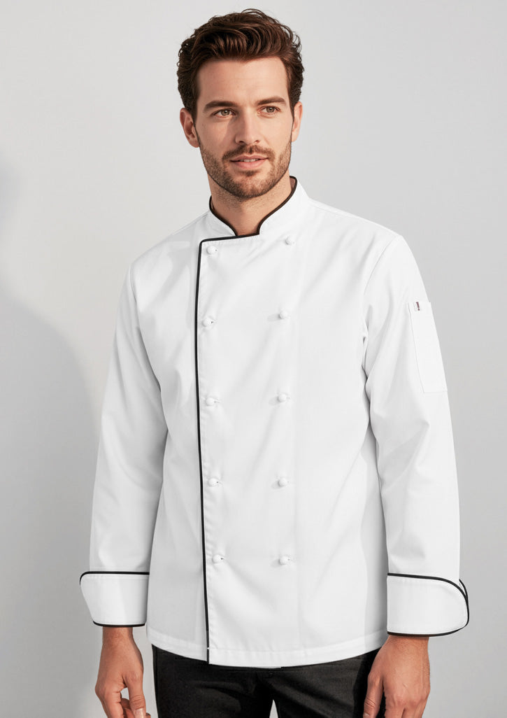 BIZ COLLECTION Mens Al Dente Long Sleeve Chef Jacket CH230ML