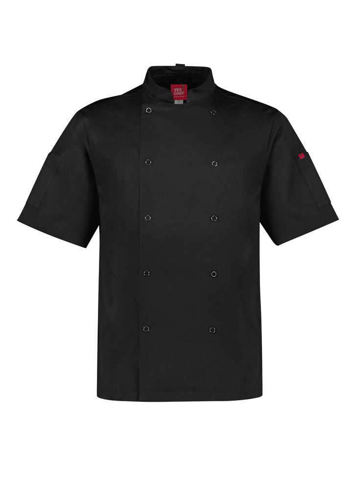 BIZ COLLECTION Mens Zest Short Sleeve Chef Jacket CH232MS