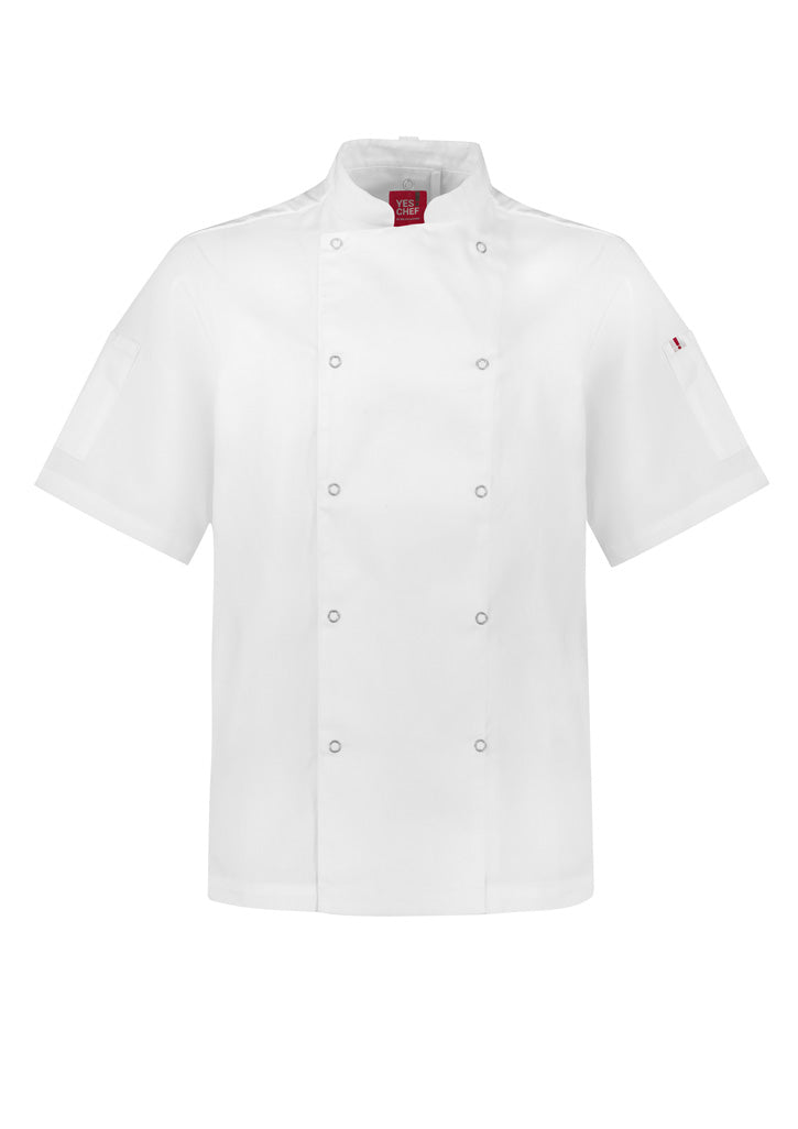 BIZ COLLECTION Mens Zest Short Sleeve Chef Jacket CH232MS