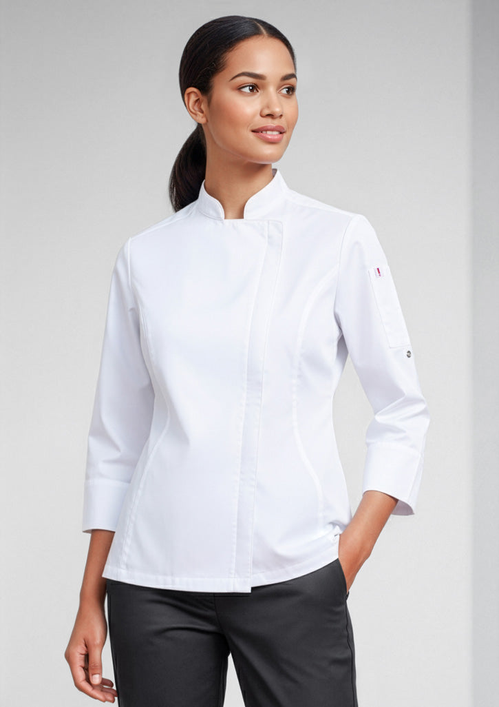 BIZ COLLECTION Womens Alfresco Long Sleeve Chef Jacket CH330LL