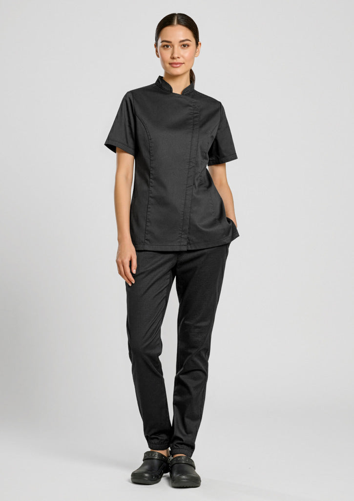 BIZ COLLECTION Womens Alfresco Short Sleeve Chef Jacket CH330LS