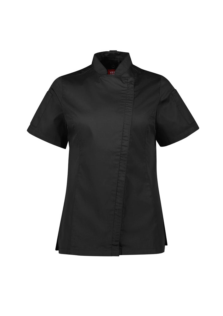 BIZ COLLECTION Womens Alfresco Short Sleeve Chef Jacket CH330LS