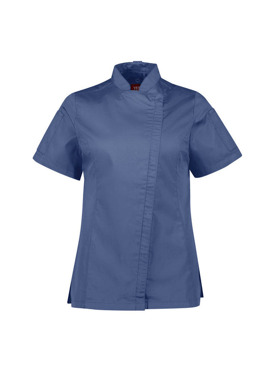 BIZ COLLECTION Womens Alfresco Short Sleeve Chef Jacket CH330LS Clearance