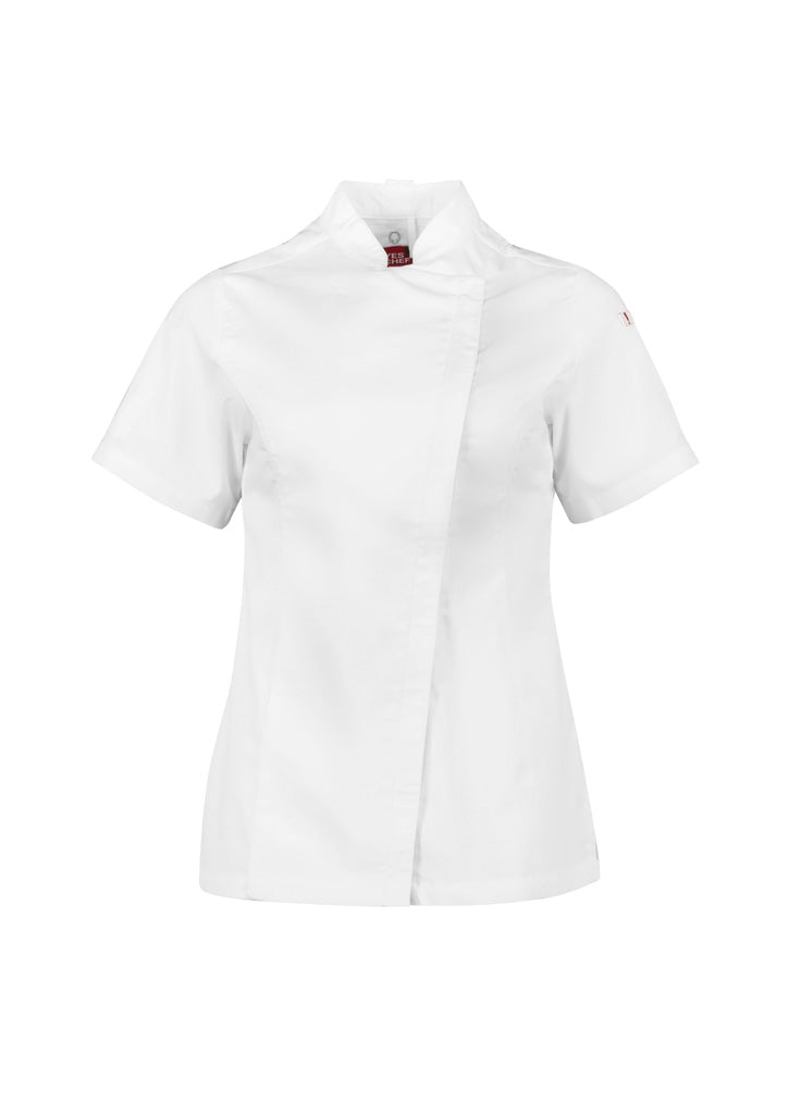 BIZ COLLECTION Womens Alfresco Short Sleeve Chef Jacket CH330LS