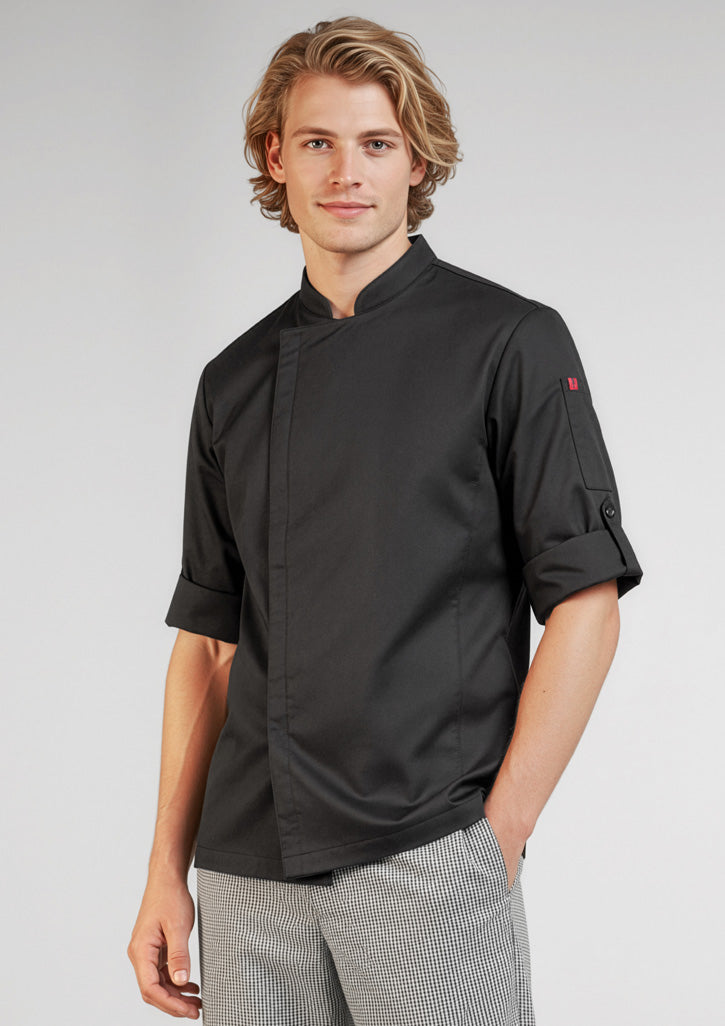 BIZ COLLECTION Mens Alfresco Long Sleeve Chef Jacket CH330ML