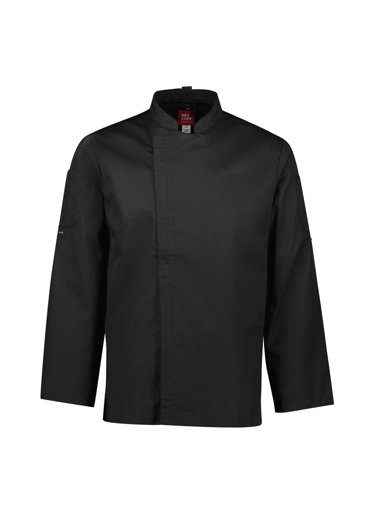BIZ COLLECTION Mens Alfresco Long Sleeve Chef Jacket CH330ML