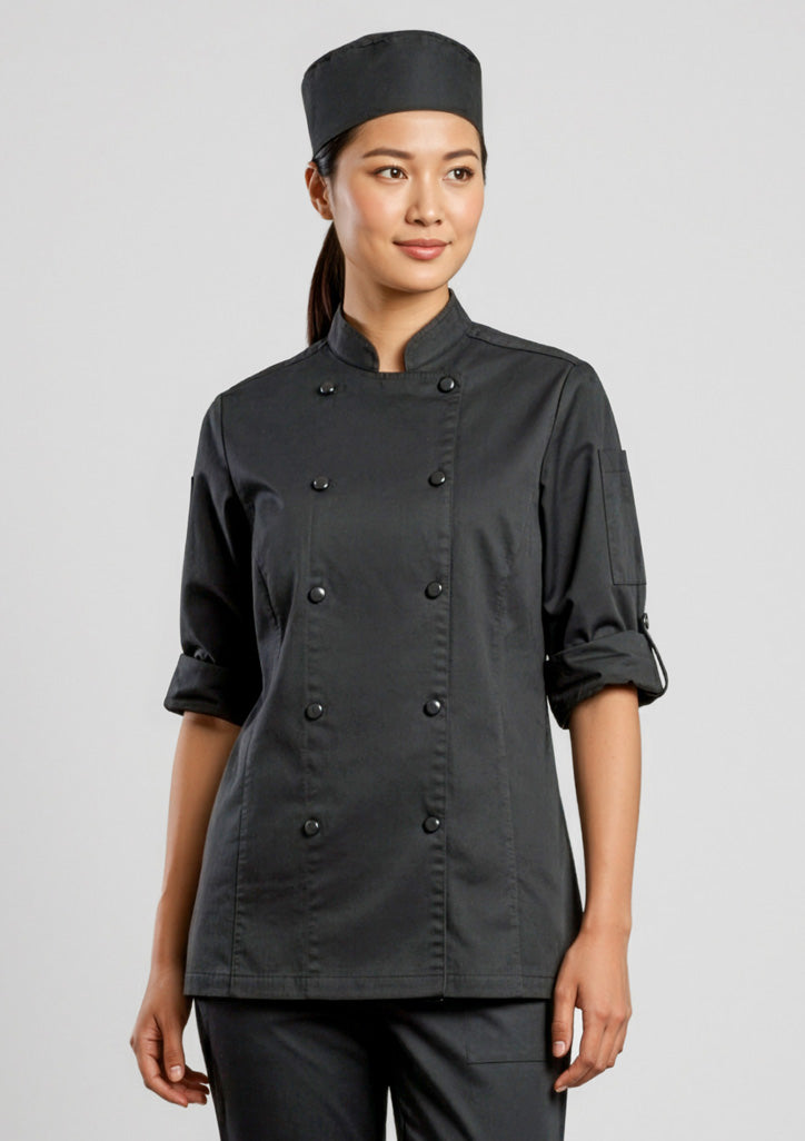 BIZ COLLECTION Womens Gusto Long Sleeve Chef Jacket CH430LL