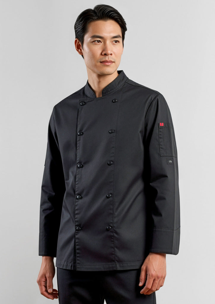 BIZ COLLECTION Mens Gusto Long Sleeve Chef Jacket CH430ML