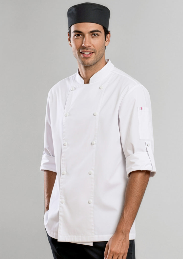 BIZ COLLECTION Mens Gusto Long Sleeve Chef Jacket CH430ML