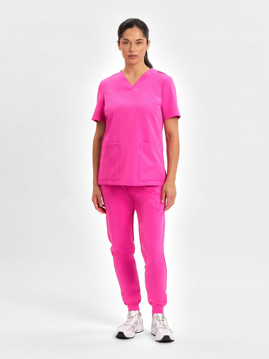 INAURA Womens Pink Jogger Scrub Pant CSP241LL
