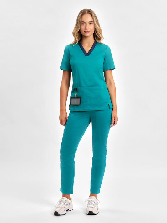 INAURA Riley Womens Stretch Scrub Top CST043LS