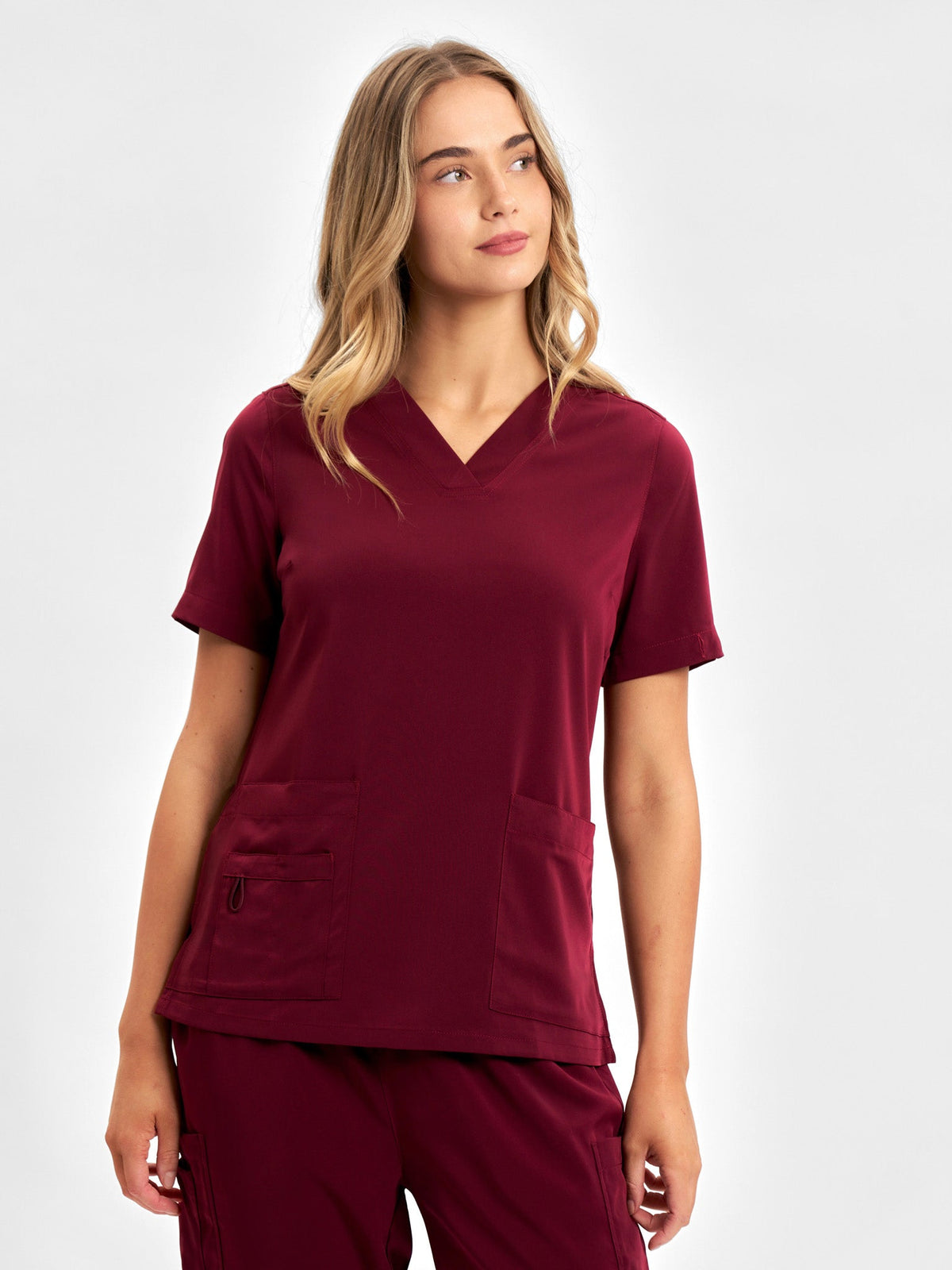 INAURA Avery Womens V-Neck Scrub Top CST941LS