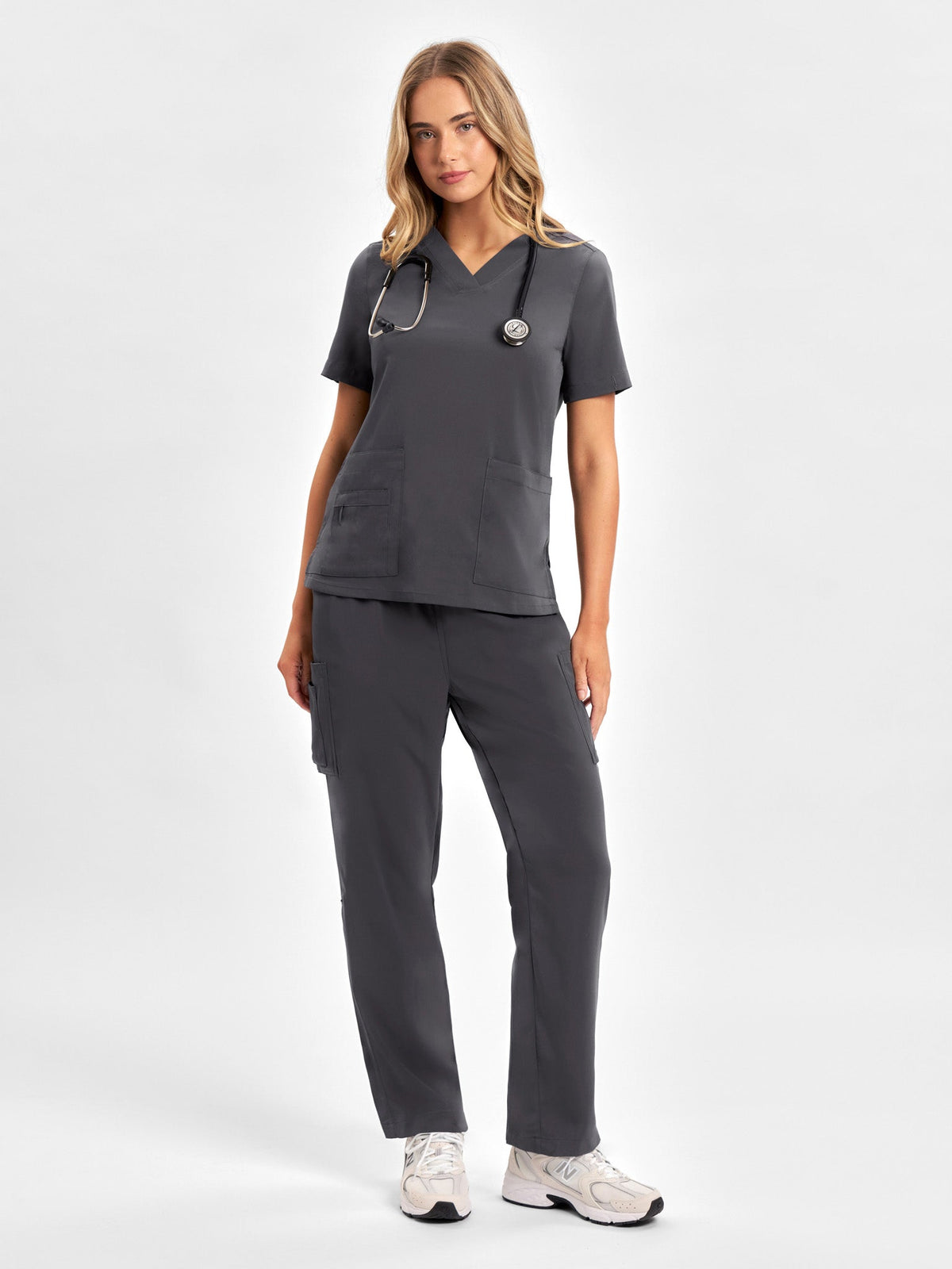 INAURA Avery Womens V-Neck Scrub Top CST941LS