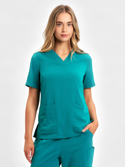 INAURA Avery Womens V-Neck Scrub Top CST941LS