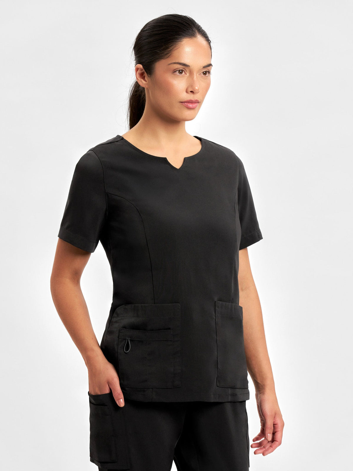 INAURA Avery Womens Round Neck Scrub Top CST942LS